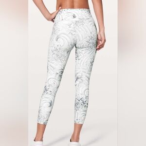 Lululemon Athletica White and Gray Patterned Leggings